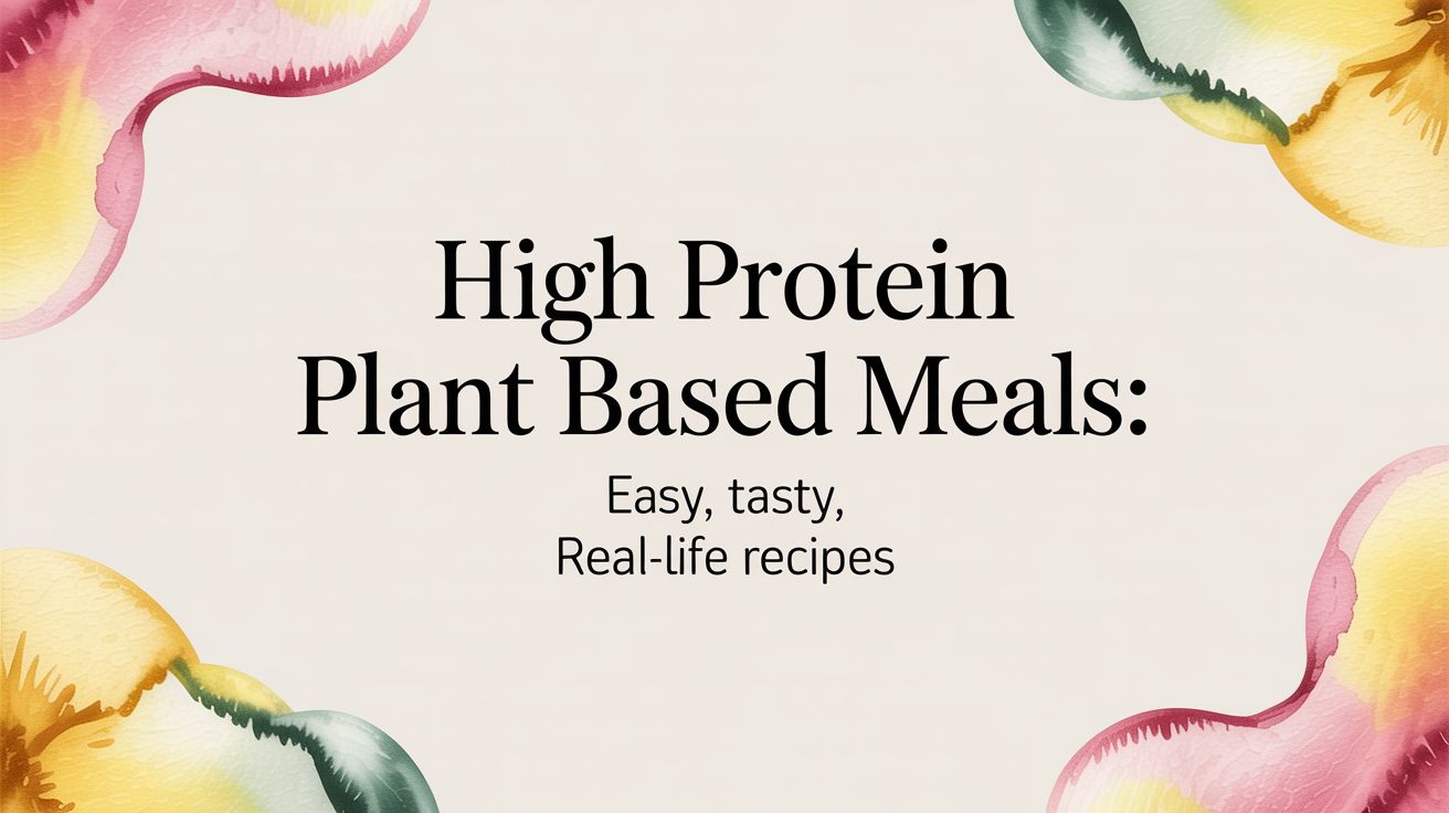 high protein plant based meals: Easy, Tasty, Real-Life Recipes