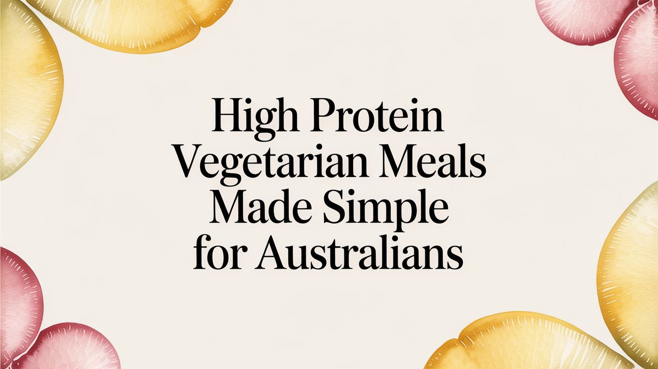High Protein Vegetarian Meals Made Simple for Australians