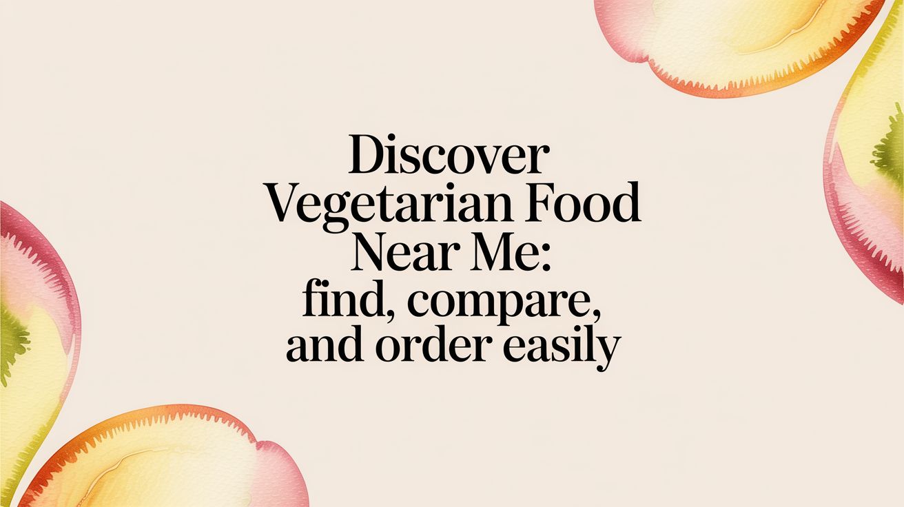 Discover vegetarian food near me: Find, Compare, and Order Easily