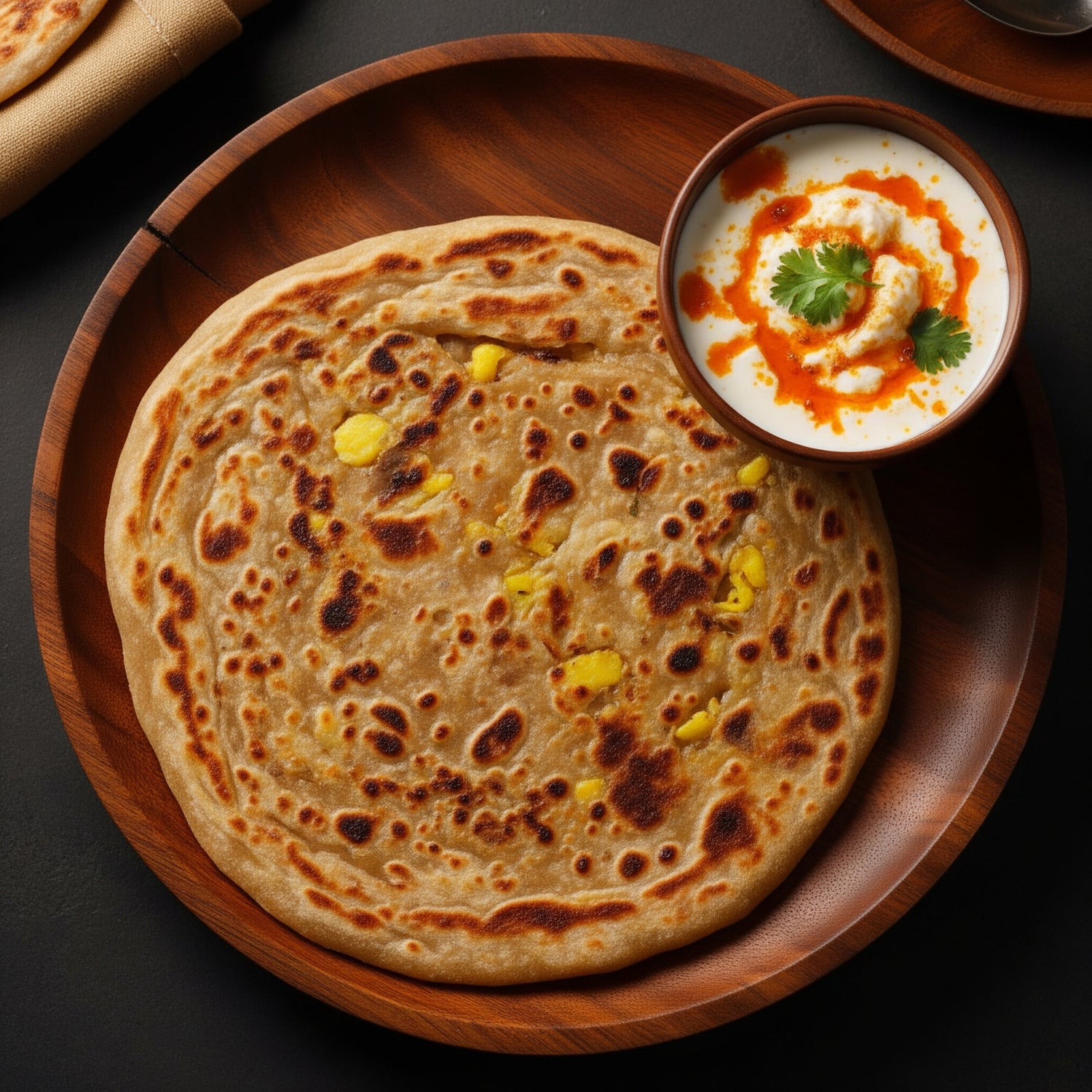 Aloo Kulcha & Dahi Tadka (2 pcs)