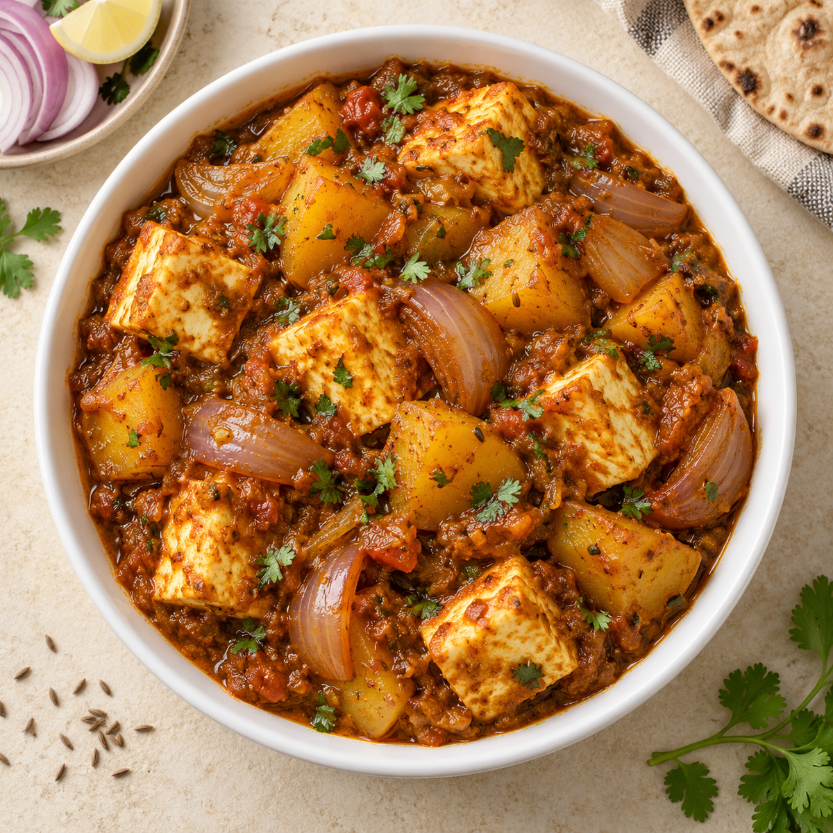 Aloo pyaaz Paneer (400g)